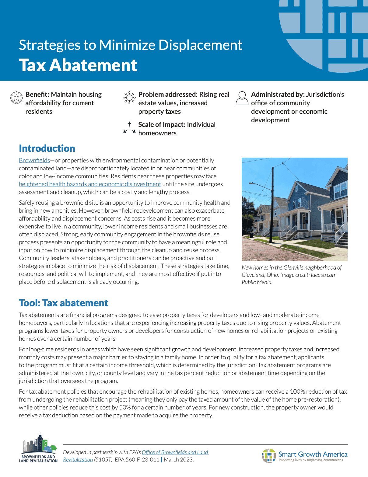 Strategies to Minimize Displacement: Tax Abatement