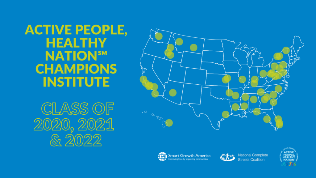  /></figure>
<!-- /wp:image --></p>
<p><!-- wp:paragraph --><br />
<br />
<p>Smart Growth America launched the first Active People, Healthy Nation℠ Champions Institute in 2020. Since then, the program has supported three cohorts and 48 Champions in total—consisting of mayors, city councilmembers, commissioners, and other local elected officials from 24 different states—helping them advance their efforts to promote activity-friendly routes to everyday destinations. </p><br />
<!-- /wp:paragraph --></p>
<p><!-- wp:paragraph --><br />
<p>We’ve heard great stories from our champions who’ve experienced a range of accomplishments since their participation in the Institute. Their efforts have not only moved their own initiatives forward but also advanced the broader movement of Complete Streets. Below are ongoing efforts by some of our champions as they work to create active, healthy, and vibrant communities:</p><br />
<!-- /wp:paragraph --></p>
<p><!-- wp:paragraph --><br />
<h3>Savannah, Georgia</h3><br />
<p>Councilmember Palumbo describes the Champions Institute as an incredibly impactful experience. Since his participation in the 2020-21 Institute, the City of Savannah, Georgia developed their <a href=” https: style=